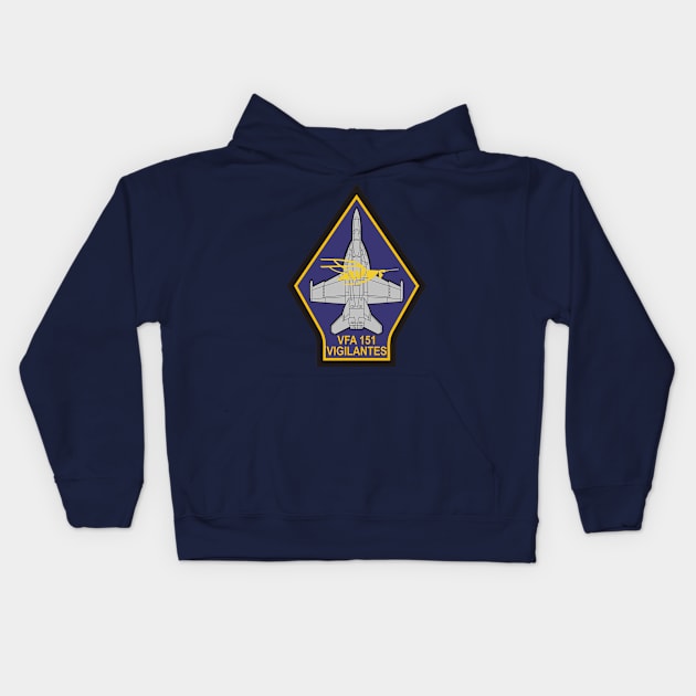 VFA-151 Vigilantes - F/A-18 Kids Hoodie by MBK